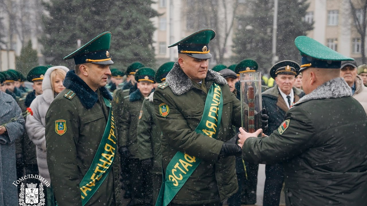 Гомельская пограничная группа приняла участие в "Эстафете Победы"