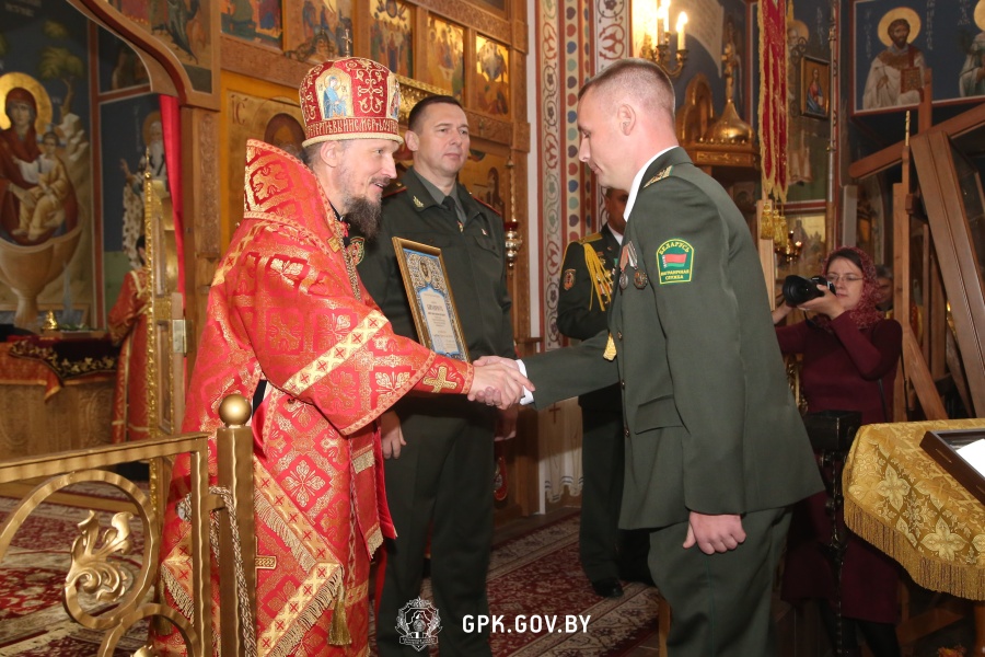 Военнослужащие, курсанты и священнослужители приняли участие в Храмовом празднике белорусских пограничников