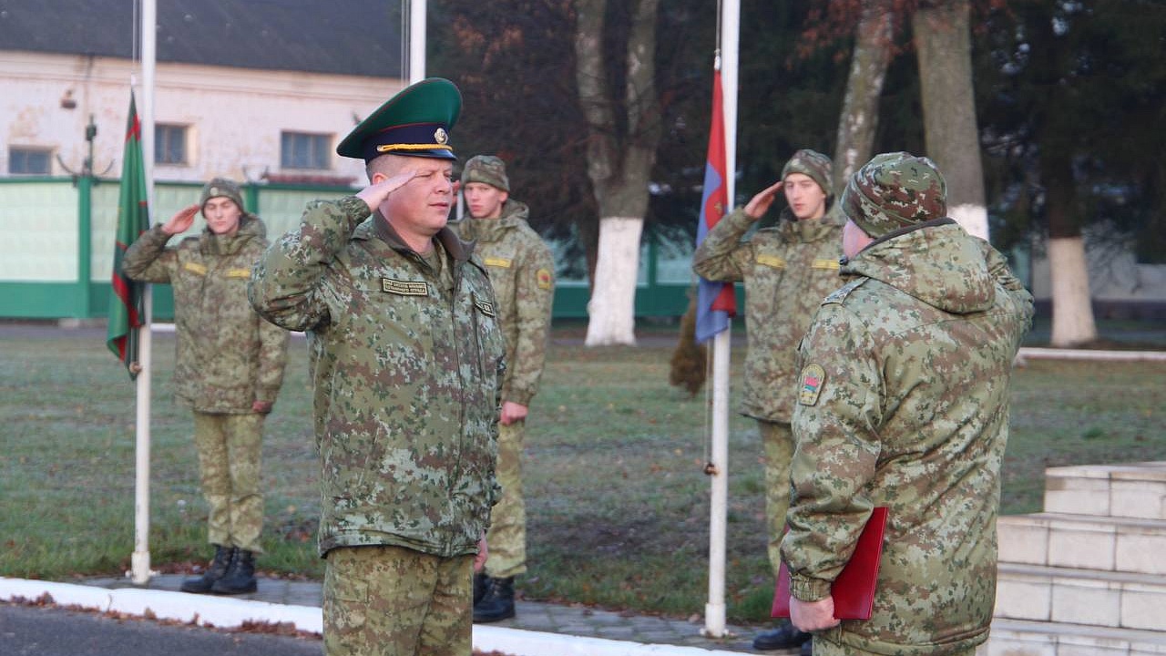 В Лидском пограничном отряде прошел торжественный митинг 