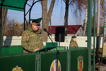 В Пинском пограничном отряде прошел торжественный митинг 