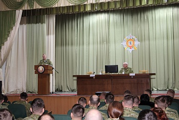 Участник второго заседания VII Всебелорусского народного собрания выступил перед коллективом Сморгонской пограничной группы