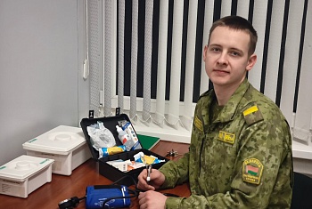 Уроженец Кормянщины, фельдшер-лаборант Андрей Медведев, выбрал службу на границе