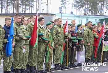 Слет объединенного военно-патриотического клуба «Юная граница» на базе Мозырского погранотряда