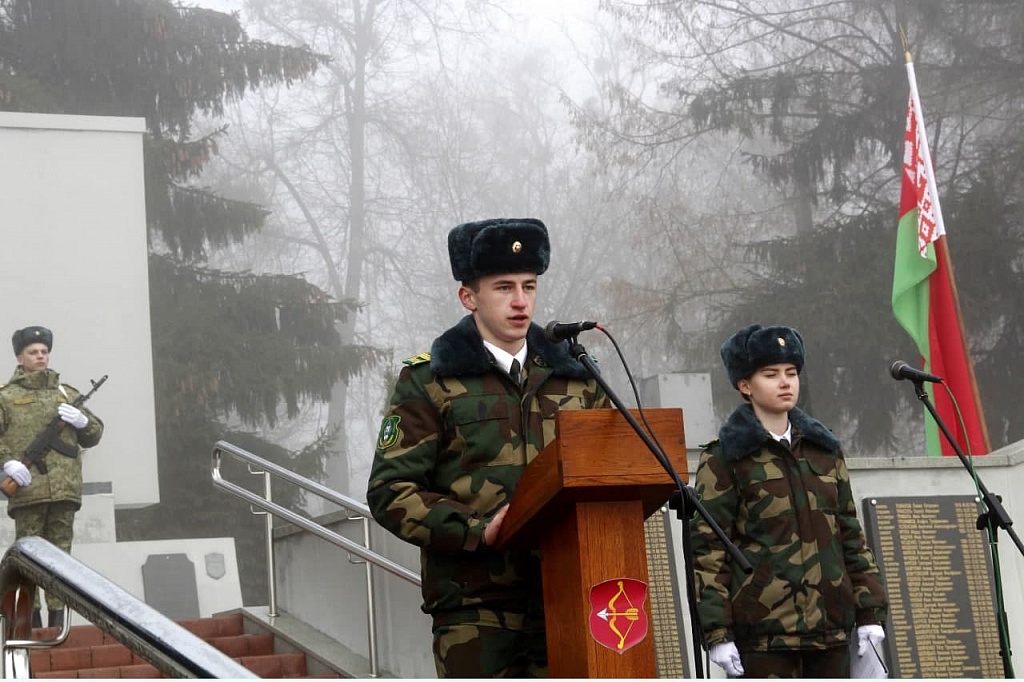 Вице-курсант класса военно-патриотической направленности гимназии № 2 Виталий Юнкевич
